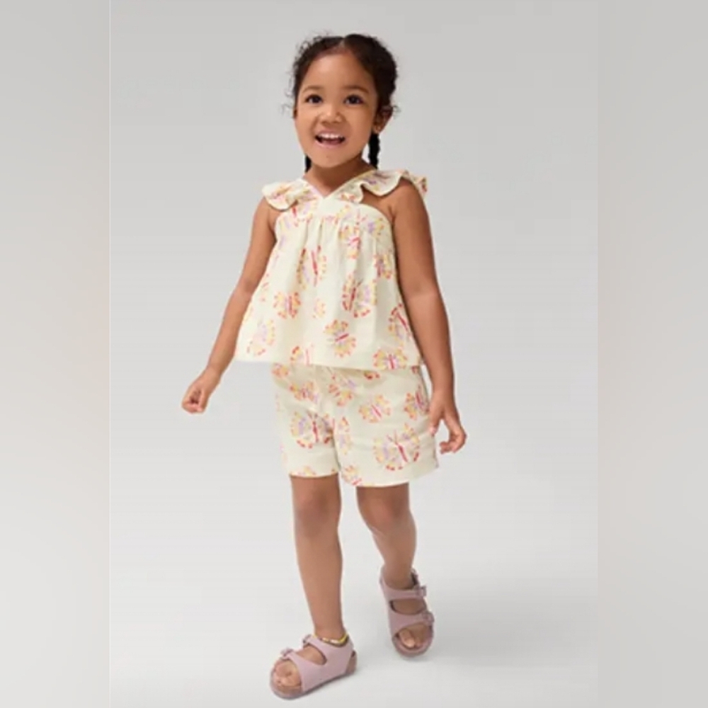 🌟7/25$ Nwt BABY GAP Linen Ruffle Tank